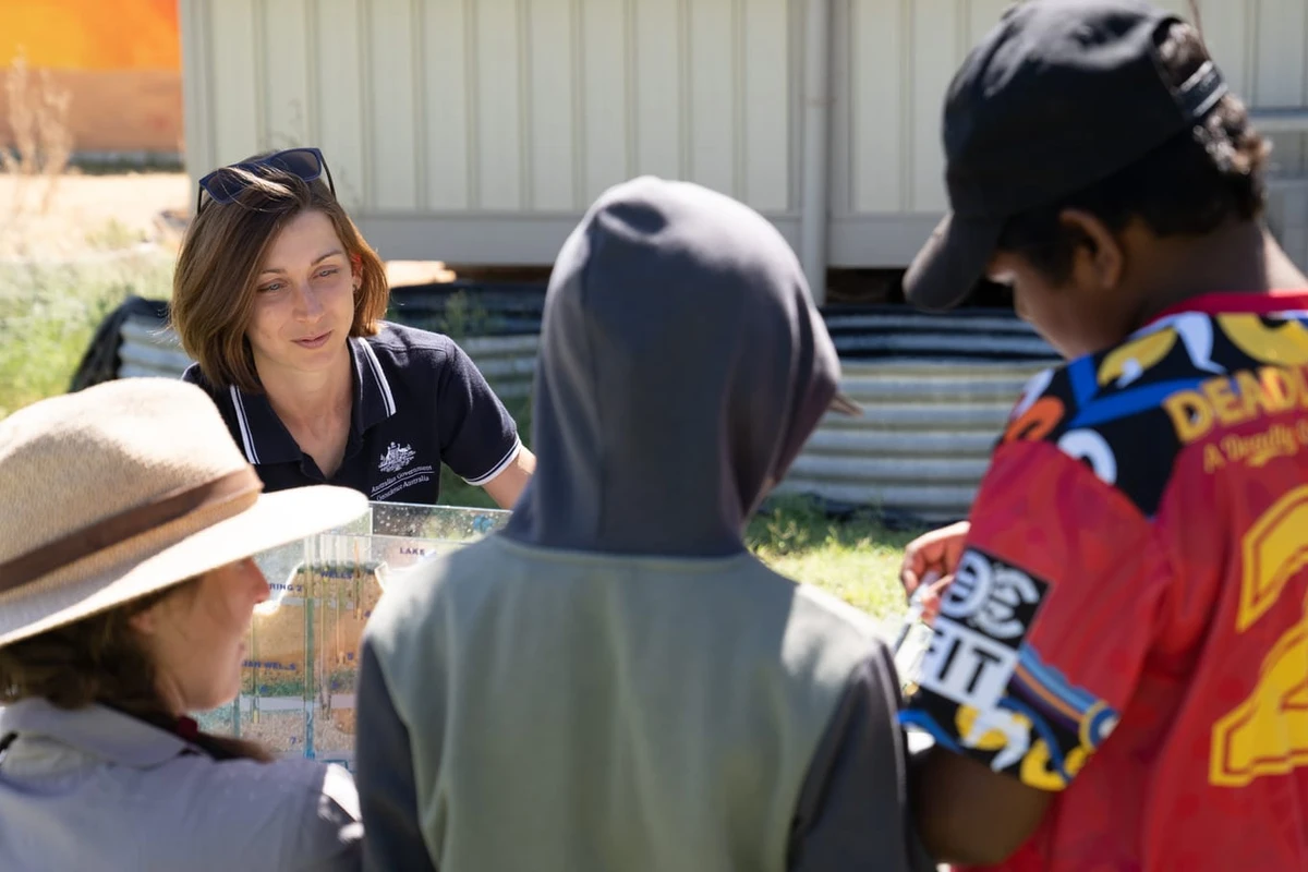 Geoscience Australia staff engaging with communities 