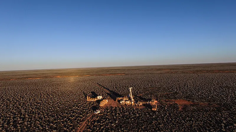 Boart Longyear drill rig used to retrieve core samples in Coompana, South Australia.
